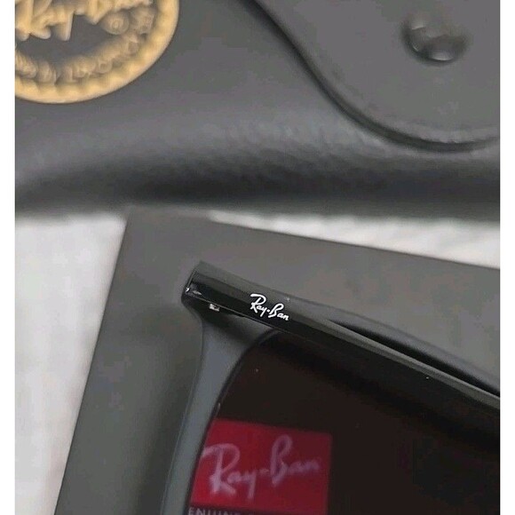 Ray Ban Chris Sunglasses RB 4187 622/8G 54▪︎18 145 Rubber Black Gradient Gray - Picture 7 of 8